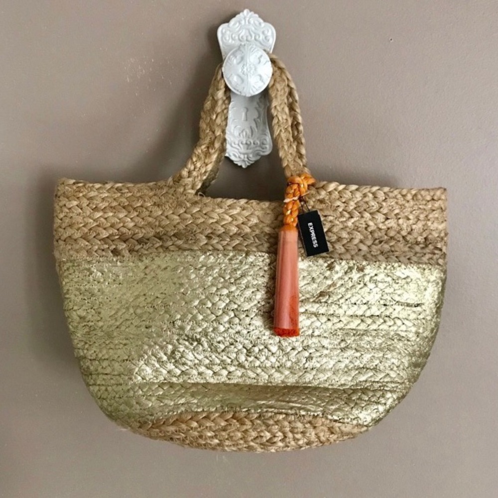 NWT | Express handbag with gold stripe